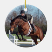 ハンターのジャンパーの馬のオーナメント セラミックオーナメント (裏面)