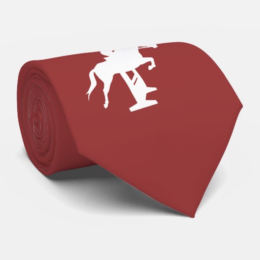 ハンターのジャンパーの馬及びライダー(白い) ネクタイ (ロール)