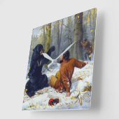 ハンターの人生タイト・フィックス・アーサー・テイト1856 スクエア壁時計 (傾斜)