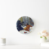 ハンターの人生タイト・フィックス・アーサー・テイト1856 ラウンド壁時計 (ホーム)