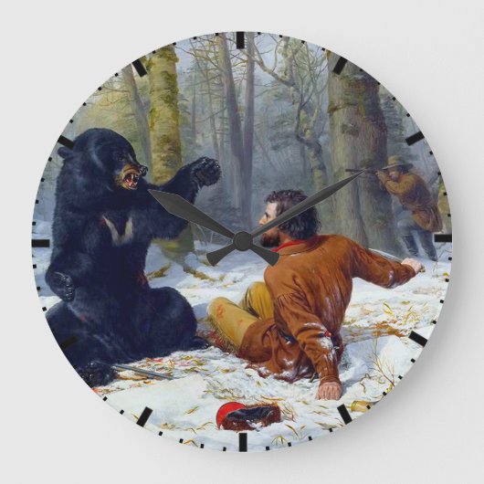 ハンターの人生タイト・フィックス・アーサー・テイト1856 ラージ壁時計 (正面)