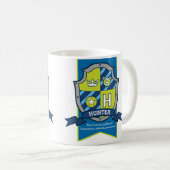 ハンターの名前H ヘラルドリー 緑 青 名前 意味 コーヒーマグカップ (正面右)