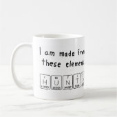ハンターの周期表の名前のマグ コーヒーマグカップ (左)