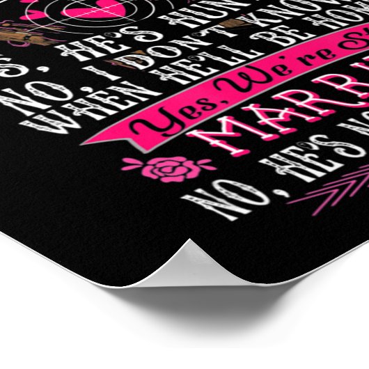 ハンターの妻Yes彼の狩りおもしろい鹿の贈り物 ポスター (角)