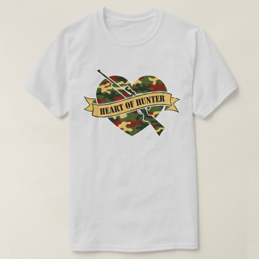 ハンターの心 - 野性の直感 Tシャツ (デザイン正面)
