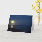 ハンターの月-空白のな挨拶状 カード (黄色い花)