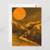 「ハンターの月#1」カントリー・ロードのはがき ポストカード (正面/裏面)