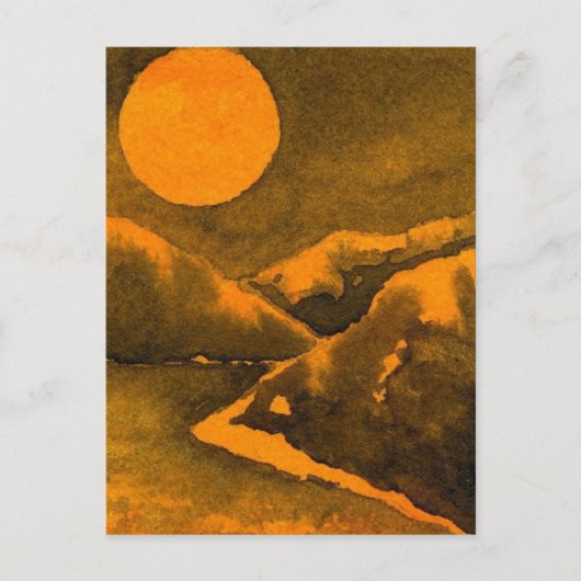 「ハンターの月#1」カントリー・ロードのはがき ポストカード (正面)