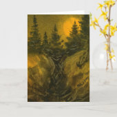 「ハンターの月#1」カントリー・ロード・グリーティング・カード カード (黄色い花)