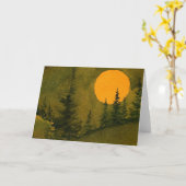 「ハンターの月#2」カントリー・ロード・グリーティング・カード カード (黄色い花)