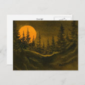 「ハンターの月#4」カントリー・ロードのはがき ポストカード (正面/裏面)