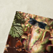 ハンターの秋のカムフラージュの絵画の装飾 ビーチタオル (インサイチュ)