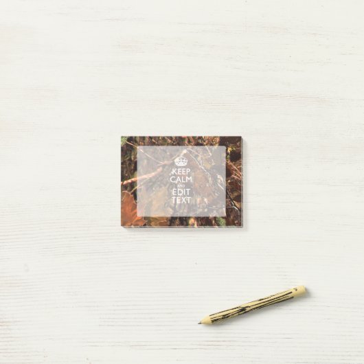 ハンターの秋のカムフラージュは平静をあなたの文字保ちます ポストイット (デスク上)