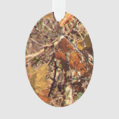 ハンターの秋の自然の迷彩柄のカムフラージュの絵画 オーナメント (正面)