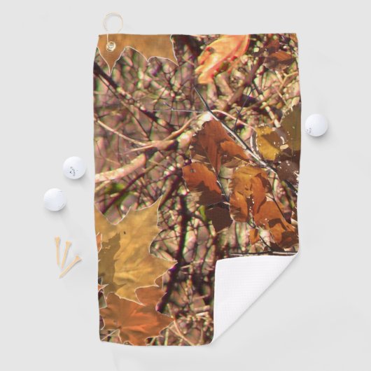 ハンターの秋カモフラージュ絵を描のデコの上に ゴルフタオル (インサイチュ)