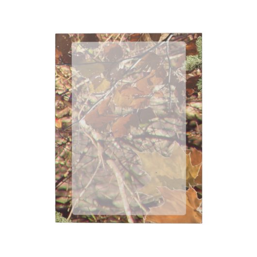 ハンターの秋自然カモフラージズ絵画デコール ノートパッド (回転)