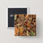 ハンターの秋自然カモフラージズ絵画デコール 缶バッジ (正面&裏面)