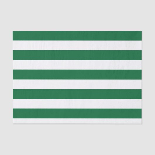 ハンターの緑および白のストライプパターン 薄葉紙 (正面)