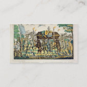 ハンターの行列、c.1850 (着色されるついている手 名刺 (裏面)