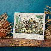 ハンターの行列c.1850 (手の色が点灯 フォトプラーク (側面)