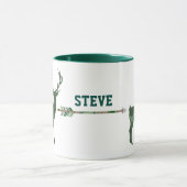 ハンターの迷彩柄のシカのマグ マグカップ (中央)