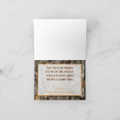 ハンターの迷彩柄のシックな結婚式のサンキューカード サンキューカード (内部)