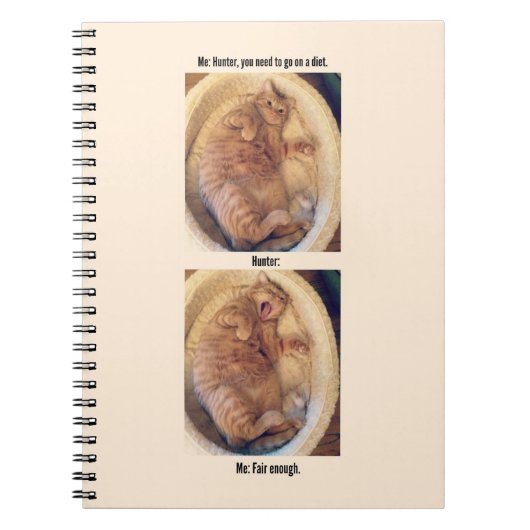 ハンターはあなたの恥をかを必要としません ノートブック (正面)