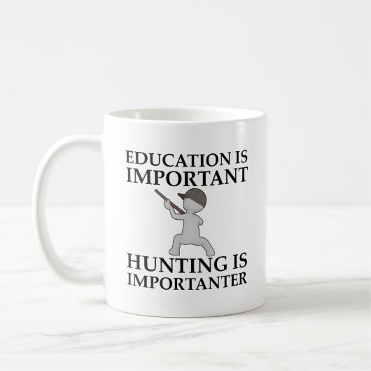 ハンターはもっと重要 Funny Hunting マグカップ (左)