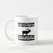 ハンターはもっと重要 Funny Mug コーヒーマグカップ (左)