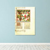 ハンターは牡鹿狩りの前で羽毛 キャンバスプリント (インサイチュ (ウッドフロア))