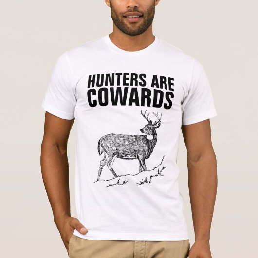 ハンターは臆病者 ANTI HUNTING Tシャツ (正面)