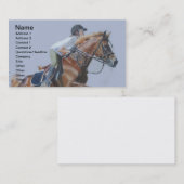 ハンターまたはジャンパーの馬の名刺 名刺 (正面/裏面)