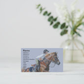 ハンターまたはジャンパーの馬の名刺 名刺 (スタンド正面)