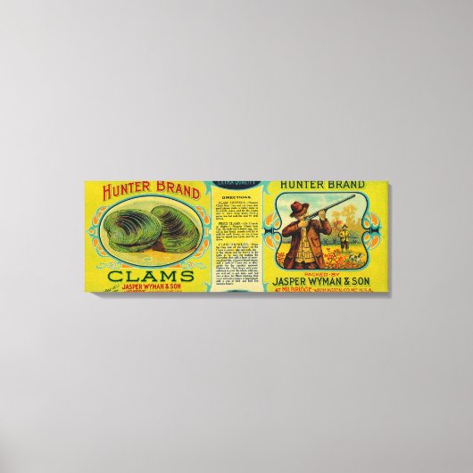 ハンターアサリLabelMilbridge, ME キャンバスプリント (正面)