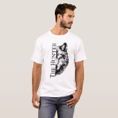 ハンターウルフ分割デザイン Tシャツ (正面フル)