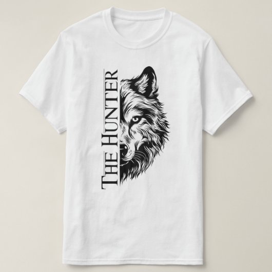 ハンターウルフ ユニセックスTシャツ – メンズ Tシャツ (デザイン正面)