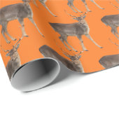 ハンターオレンジの大きな金 ラッピングペーパー (ロールコーナー)