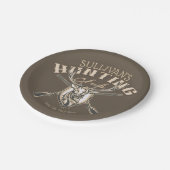 ハンターカスタムネームディアトロフィーライフル狩りクラブ ペーパープレート (アングル)