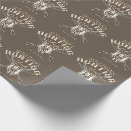 ハンターカスタムネームディアトロフィーライフル狩りクラブ ラッピングペーパー