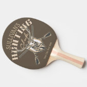ハンターカスタムネームディアトロフィーライフル狩りクラブ 卓球ラケット (横)