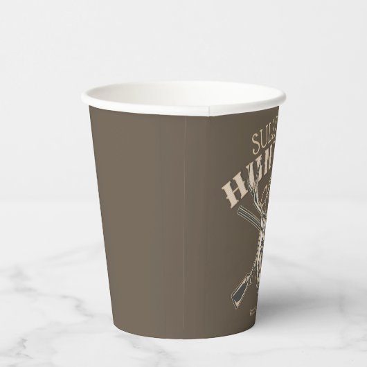 ハンターカスタムネームディアトロフィーライフル狩りクラブ 紙コップ (右)