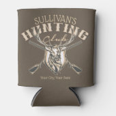 ハンターカスタムネームディアトロフィーライフル狩りクラブ 缶クーラー (正面)