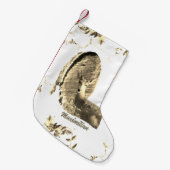 ハンターカントリーウッドノットバックディアー スモールクリスマスストッキング (正面 (吊り時))