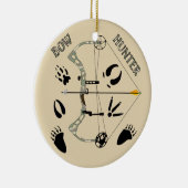 ハンターギフト、弓狩り、アーチェリー セラミックオーナメント (右)