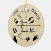 ハンターギフト、弓狩り、アーチェリー セラミックオーナメント (左)