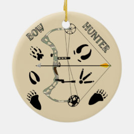 ハンターギフト、弓狩り、アーチェリー セラミックオーナメント