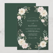 ハンタークリームピオニーウェディング 招待状 (正面/裏面)