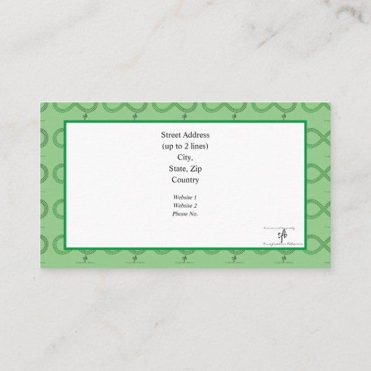 ハンターグラデーション無限ハート 名刺 (裏面)