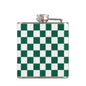 ハンターグリーンとホワイトのチェック柄 フラスク (裏面)