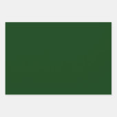 ハンターグリーンとホワイトパターン ラッピングペーパーシート (正面2)